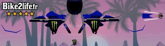 kit deco , bikelife , monster , yamaha ,YZF 250 ,2014,2018 , 450 2014,2015,2016,,2017,origine style,
