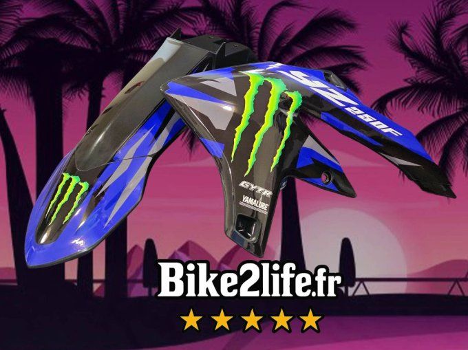 kit deco - kit plastique - style origine - monster - edition -250yzf - 250 - yzf - yamaha - noir -  