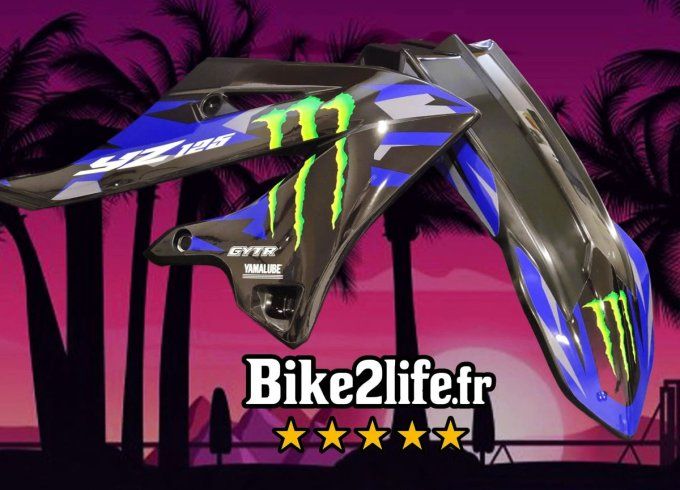 kit deco - kit plastiques - monster - edition -125yz - 125 - yz - yamaha - noir - 2023 - 2024 - 2025