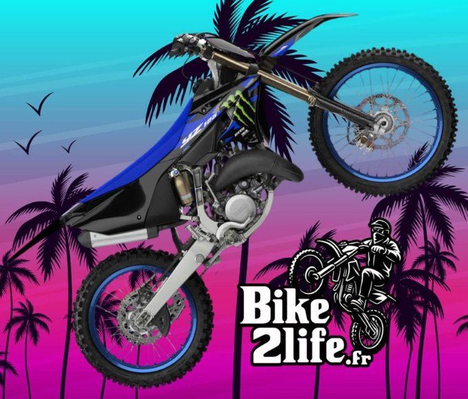 kit deco - plastiques - style origine - monster - edition -125yz - 125 - yz - yamaha - noir - 2023 -