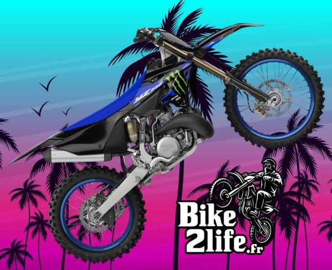 kit deco - plastiques - style origine - monster - edition -250yz - 250 - yz - yamaha - noir - 2023 -