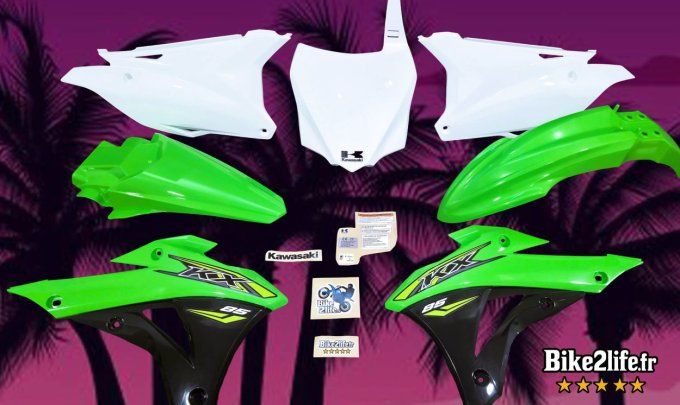 kit deco - style origine - 2018 - kx 85 - kx 100 - kx - 85L- kawa - bike life - kit plastiques -