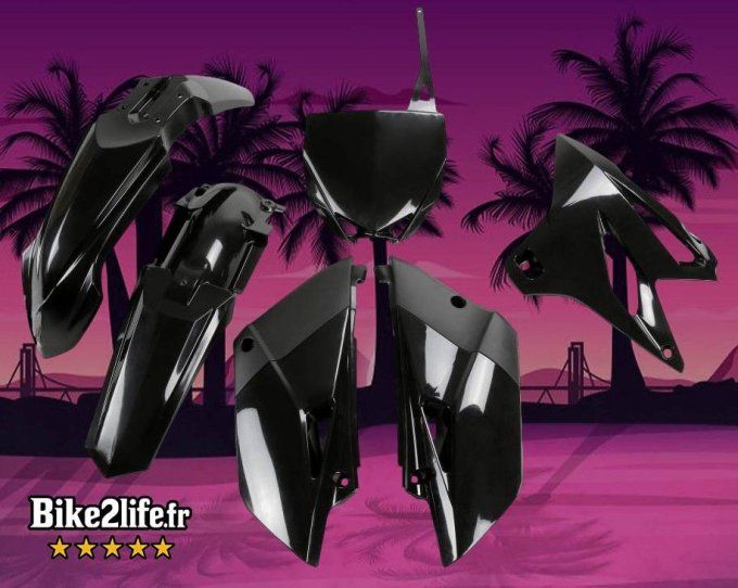 kit plastique - bike2life - noir - yamaha - yz 85 - yz85 - 2015 - 2016 - 2017 - 2018 - 2019 - 2020 -