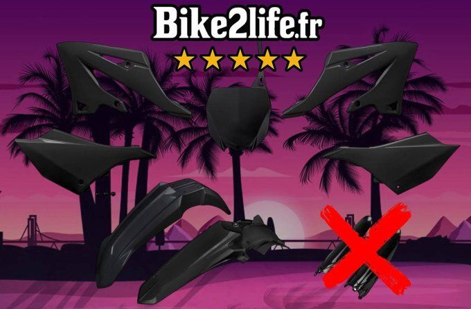 kit plastiques , plastique , yz 125 , yz 250 , yz125, yamaha , noir , origine style , 2022 , 2023 , 