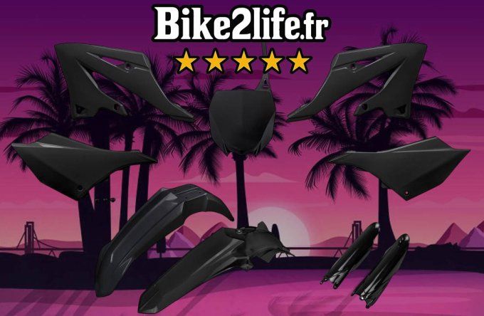 kit plastiques , plastique , yz 125 , yz 250 , yz125, yamaha , noir , origine style , 2022 , 2023 , 