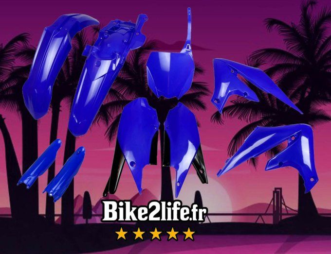 kit plastiques - yamaha - yzf - 250 - yzf 450 - 2020 - 2021 - 2022 - 2023 - style origine - bleu -