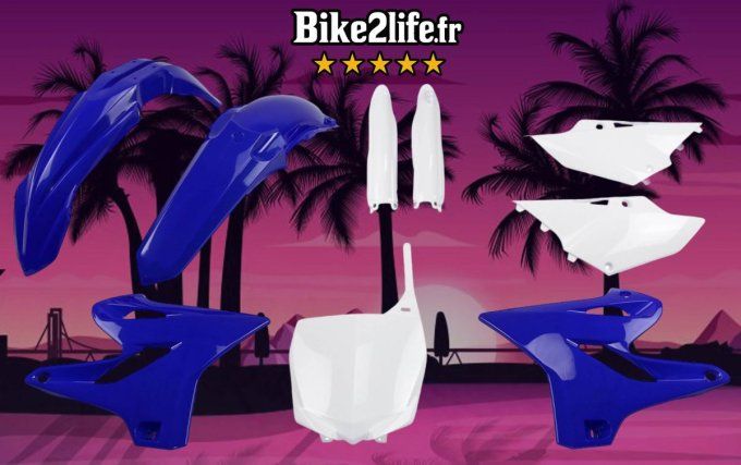 kit plastiques - yz125- yz250 - yz - 125 - 250 -yamaha - origine bleu blanc - 2021 - 2020 - 2019 -