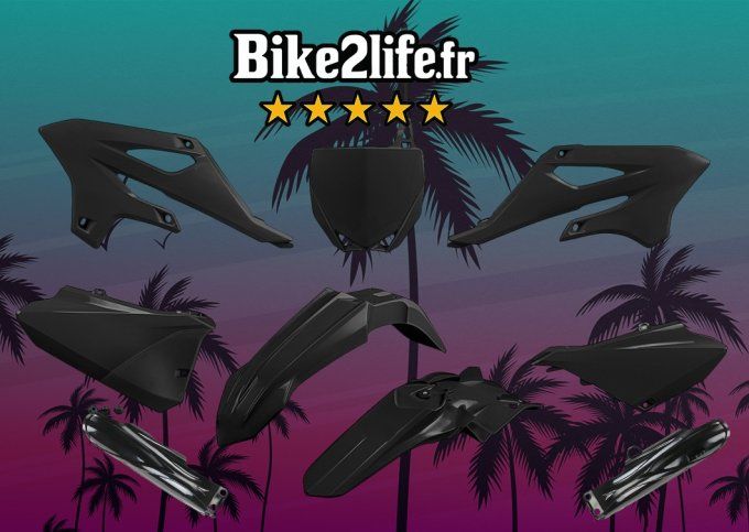 kit plastiques - yz85 - yamaha - bik2life - noir  - yz - 85 - 2022 - 2023 - 2024 - 2025 - 2026 - 202