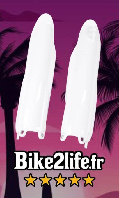 protection fourche - yamaha - yz 125 - blanc -