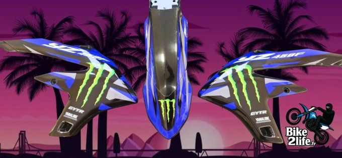 YAMAHA- YZF 450 -2023-2024 -2025 -deco -monster - origine - kit - plastique - bike 2 life -